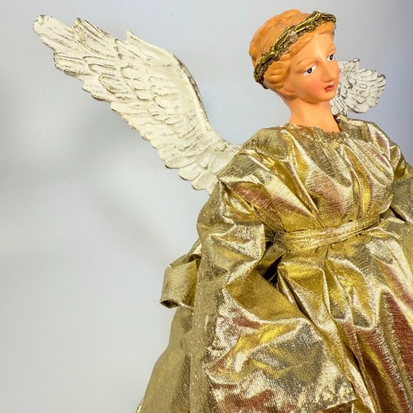 Angel Tree Topper Fontanini italian Style Elegant Gold Vintage Christmas Resin H - Picture 16 of 16